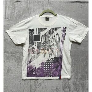 Pride Republica Graphic T-Shirt Mens XL White Purple Short Sleeve‎ Casual Top